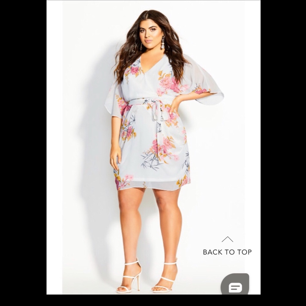 City Chic Beloved Wrap Dress - ivory